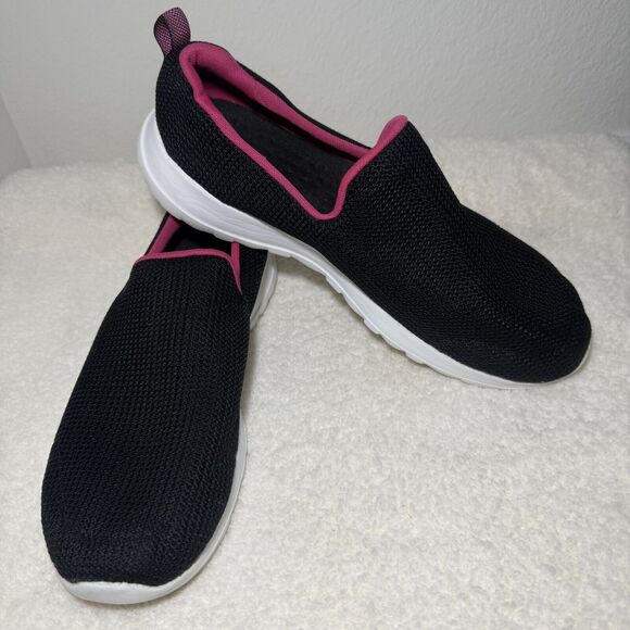 Women's SKECHERS Go Walk Joy Black Slip On Walking Shoes / Size 11 - Picture 1 of 8